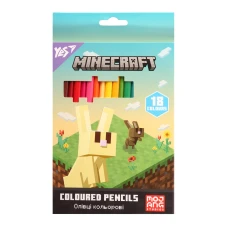Олівці кольорові "Yes" 18 кол. /290773/ "Minecraft.Spring" (1/8/160)