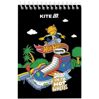 Скетчбук А6/48арк. "Kite" /HW25-196-2/ пласт. спіраль Hot Wheels Skate (1/20)