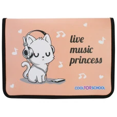 Папка об'ємна на блискавці В5 "Cool for school"  /32001-02/ "Cats" (1/20)
