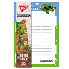 Папір для нотаток "Yes" /170338/ To Do "Minecraft" на магніті 13.7*20см, 52арк. (1/5/50)