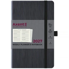 Щотижневик "Axent" 2027 /8515-27-01-A/ Partner Lines, 125*195, чорний (1/12)
