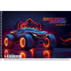 Альбом для малювання "Школярик" А4/30арк./PB-SC-030-8032/ спіраль, 120г/м2, УФ-лак (9/63)