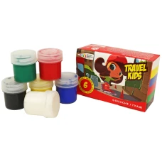 Гуаш "ГАММА-Н" "TRAVEL KIDS"  6 кол. 20 мл /321034/TK/  (1/24)