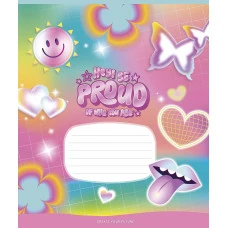 Зошит уч. "Star" 18арк.= /3570L/ Cool stickers виб.УФ-лак (дівчинка) (25/250)