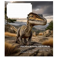 Зошит уч. "Школярик" 12арк.# /3753K/ Dinosaurs ВД-лак (хлопчик) (30/300)