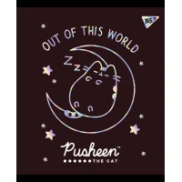 Зошит уч. "YES" 12арк.# /765143/ "Pusheen fabulous" софт-тач+фольга срібло голограф. (10/250)