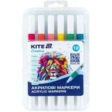 Набор маркеров 12цв. "Kite" /K-1156/ Creative, акриловые (1/25)