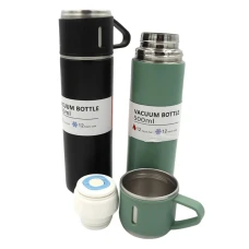 Пляшка-термос для води "JO" /BWK889/ "Класік" з кришкою-кружкою 500ml,  подвійна стінка, мікс