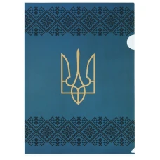 Папка-куток А4 "BuroMAX" /BM.3971-68/ UKRAINE DECOR, вишиванка синя (12/480)