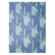 Папка на гумках А4 "BuroMAX" /BM.3908-07/ SNOWDROP ARABESKI, напівпрозора, фіолетова (1/12/180)
