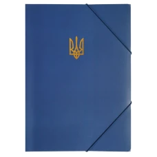 Папка на гумках А4 "BuroMAX" /BM.3972-03/ UKRAINE, темно-синя (1/12/180)