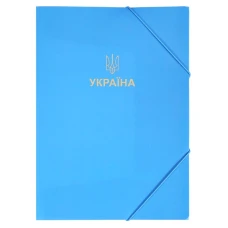 Папка на гумках А4 "BuroMAX" /BM.3972-14/ UKRAINE, блакитна (1/12/180)