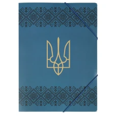 Папка на гумках А4 "BuroMAX" /BM.3972-68/ UKRAINE DECOR, вишиванка синя (1/12/180)