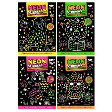 Розмальовка А4/16 "Апельсин" /РМ-69/ "NEON STICKERS book" з неоновими наклейками (2арк) МІКС (1/16)