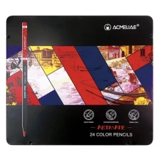 Олівці кольорові "Acmeliae" 24 кол. /43568/ метал. коробка (1/6/60)