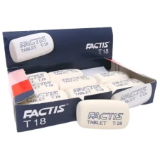 Гумка "FACTIS" /T18/ біла "Tablet"  4,5*2,7*1см (18/450)