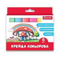 Крейда кольорова 6 шт. "1В" /400557/ JUMBO "Classic" (1/12/72) Крейда кольорова 6 шт. "1В" /400557/ JUMBO "Classic" (1/12/72)
