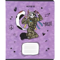 Зошит уч. "Kite" 12арк.== /K23-234-1/ "Хоробрі тварини"  гібр. лак + УФ лак (25/600)