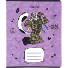 Зошит уч. "Kite" 12арк.== /K23-234-1/ "Хоробрі тварини"  гібр. лак + УФ лак (25/600)