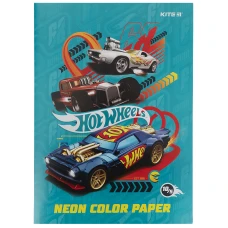 Папір кольоровий "Kite" /HW21-252/ неон.A4/(10арк/5кол) "Hot Wheels" (1/50)