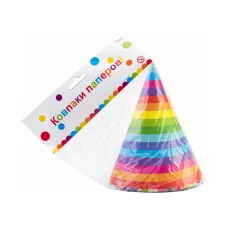 Набір ковпаків на голову "Maxi" /MX200002/ "Confetti Rainbow" 6шт, мікс (1/24)