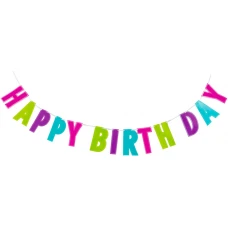 Гірлянда-банер "Maxi" /MX290/ "Happy Birthday" 2м.+стрічка (1/24)