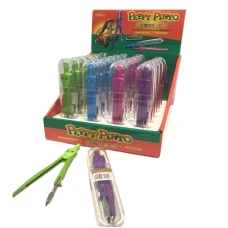 Циркуль "Peppy Pinto" /S01001LAC-PDQ/ кольоровий у пласт. пеналі, 12см, незгин. нiжка (24/192)