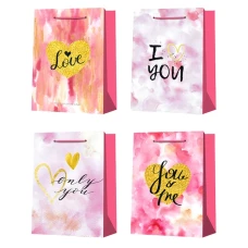 Пакет подарунковий "Leader" /461424/ арт.3212, 97-10, "Love", XL (31*42*12см) мікс (12)
