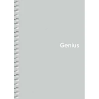 Тетрадь "Genius" спираль / A6-080-6805K / ##, пластик 0,5 мм, 70 г / м2, закругленные углы (4/160)