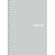 Блокнот "Genius" спіраль /A6-080-6805K/ ##, пластик 0,5 мм, 70 г/м2, заокруглені кути (4/160)