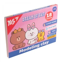 Пластилін 18 кол. 360г "YES" /540679/ "Line Friends" (1/14)