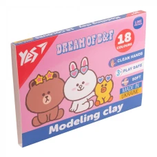 Пластилін 18 кол. 360г "YES" /540679/ "Line Friends" (1/14)