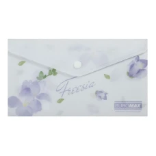 Папка-конверт на кнопці  DL(110*220мм) "BuroMAX" /BM.3853-26/ матов.пластик, ARABESKI, бузковий (12/360)