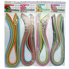 Папір для квілінгу "Бумагія"  МІКС  7мм*70см   (12кол./12арк.) 160г/м2.  (6/84)