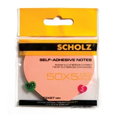 Папір з клейким шаром фігурний 73*67 мм "SCHOLZ" /8072/ 50 арк. "Серце" кол. асорті (6/10/288)