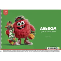 Альбом для малювання "Star" А4/20арк./PB-SC-020-8566/ спіраль, 100г/м2, УФ-лак (9/108)