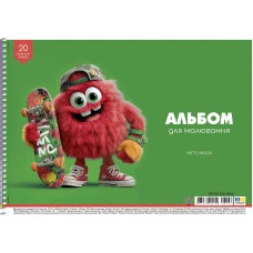 Альбом для малювання "Star" А4/20арк./PB-SC-020-8566/ спіраль, 100г/м2, УФ-лак (9/108)