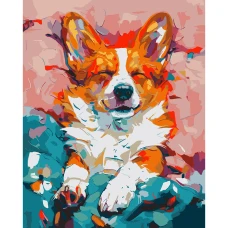 Картина за номерами "SANTI" /955747/ "Улюблений коргі", 40*50см