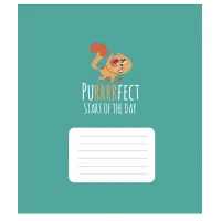 Тетрадь уч. "Школярик" 18л.# /3562K/ "Purrrfect cats" ВД-лак (нейт) (25/250)