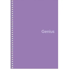 Блокнот "Genius" спіраль /A5-080-6806K/ ##, пластик 0,5 мм, 70 г/м2, заокруглені кути (4/80)