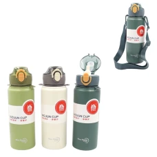 Пляшка-термос для води "JO" /YR1255/ "Sport" з ремінцем 800ml, мікс