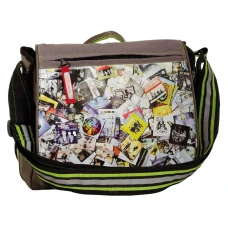 Сумка-кросбоді "YES" /551565/ "Vynil", сіра, 32*25*12см (1/10)