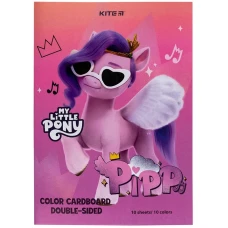 Картон кольоровий А4/10 "Kite" /LP24-255/ двосторонній 10кол. "My Little Pony" (1/50)