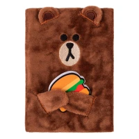 Блокнот пухнастий А6/80 == "YES" /151745/ "Line Friends" Brown (1/12/24)