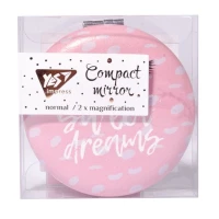 Зеркальце косметическое "YES" /707299/ "Donna", круглое, 7,5 см (1/12/144)