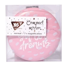 Дзеркало косметичне компактне "YES" /707299/ "Donna", кругле, 7,5 см (1/12/144)