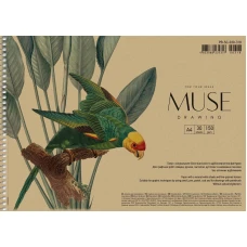 Скетчбук А4/30арк. "MUSE" /PB-SC-030-318/ КРАФТ.обкл. (150г/м2) Пруж. бок (6/36)