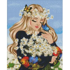Алмазна мозаїка "Ідейка" /AMO7625/ "Ромашкове поле" 40*50см