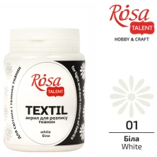 АКРИЛ для тканин "ROSA TALENT" /01/ Біла, 80мл (1/40)