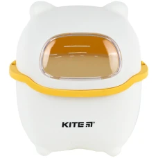 Настільний контейнер для сміття "Kite" /K24-009-8/ біло-помаранчевий, 16х21 см (1/10)